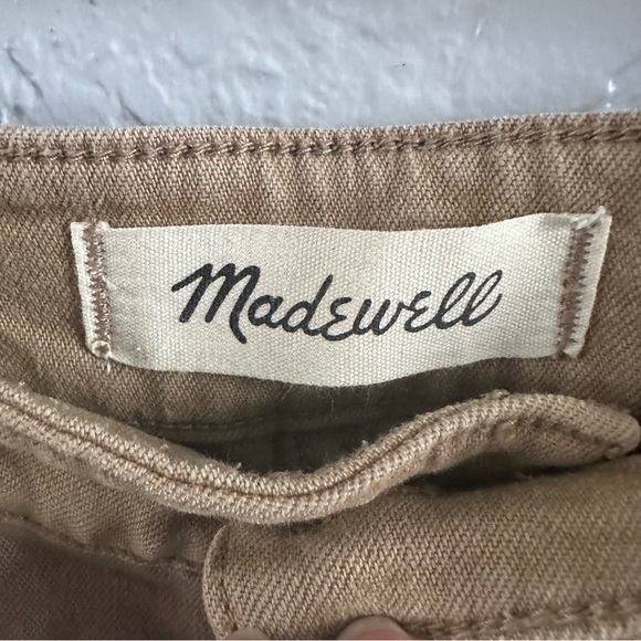 Madewell Curvy Emmett Wide Leg Pants 26 Camel High Rise Cotton Stretch SP24 - Picture 4 of 11